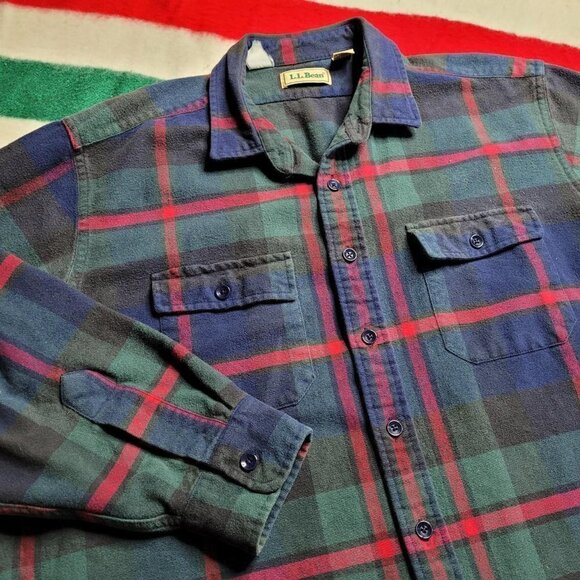 Vintage 80s L.L. Bean Flannel - Picture 1 of 4